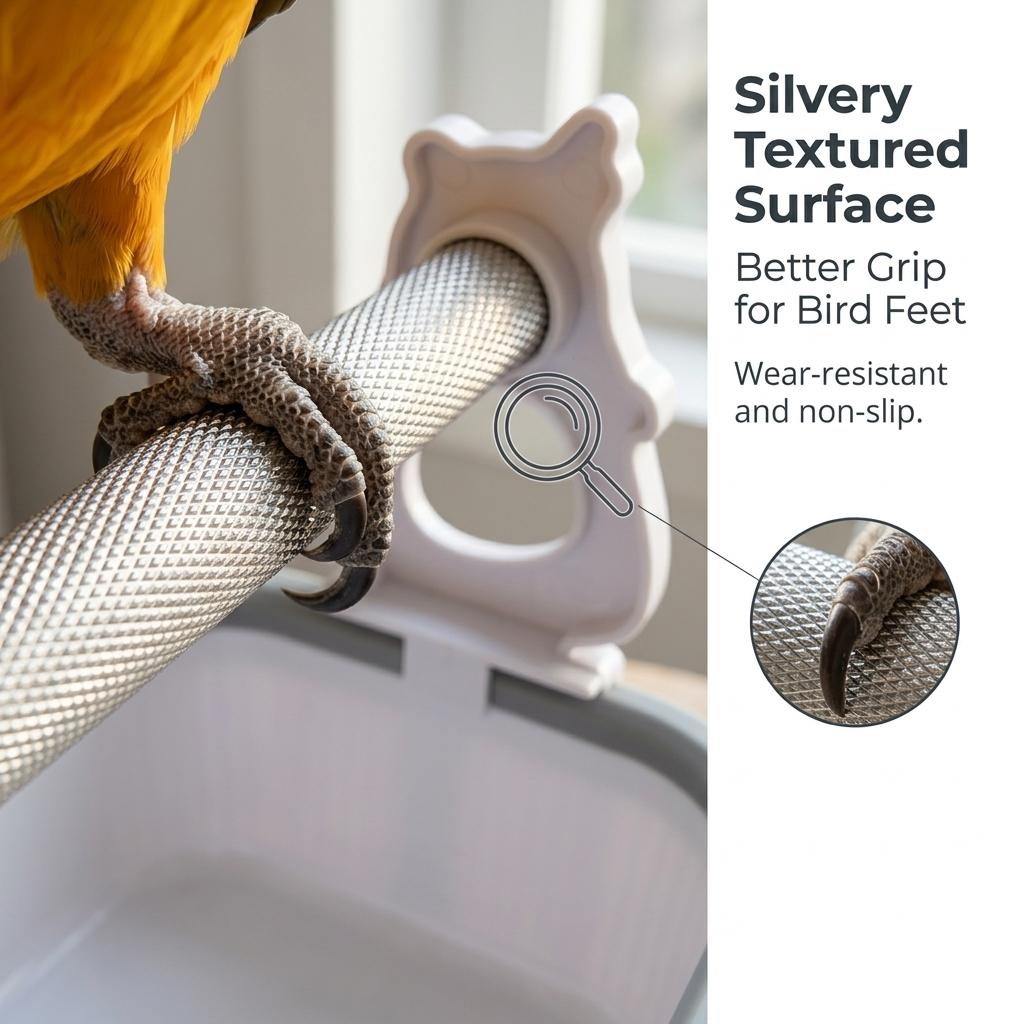 Bird Desktop Training Stand with Removable Droppings Tray Parrot Perch for Parakeets Lovebirds Cockatiels & Small Medium Birds Easy Clean Cage Accessories