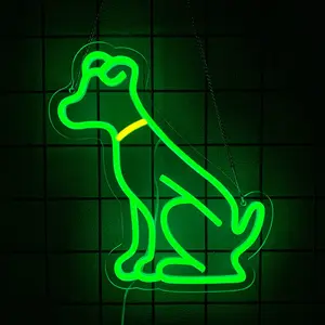 Dog Neon Light Dog Light up Sign Neon Sign for Game Room Kids Room Bar Playroom Man Cave Club Wall Decor Birthday Halloween Christmas Gifts