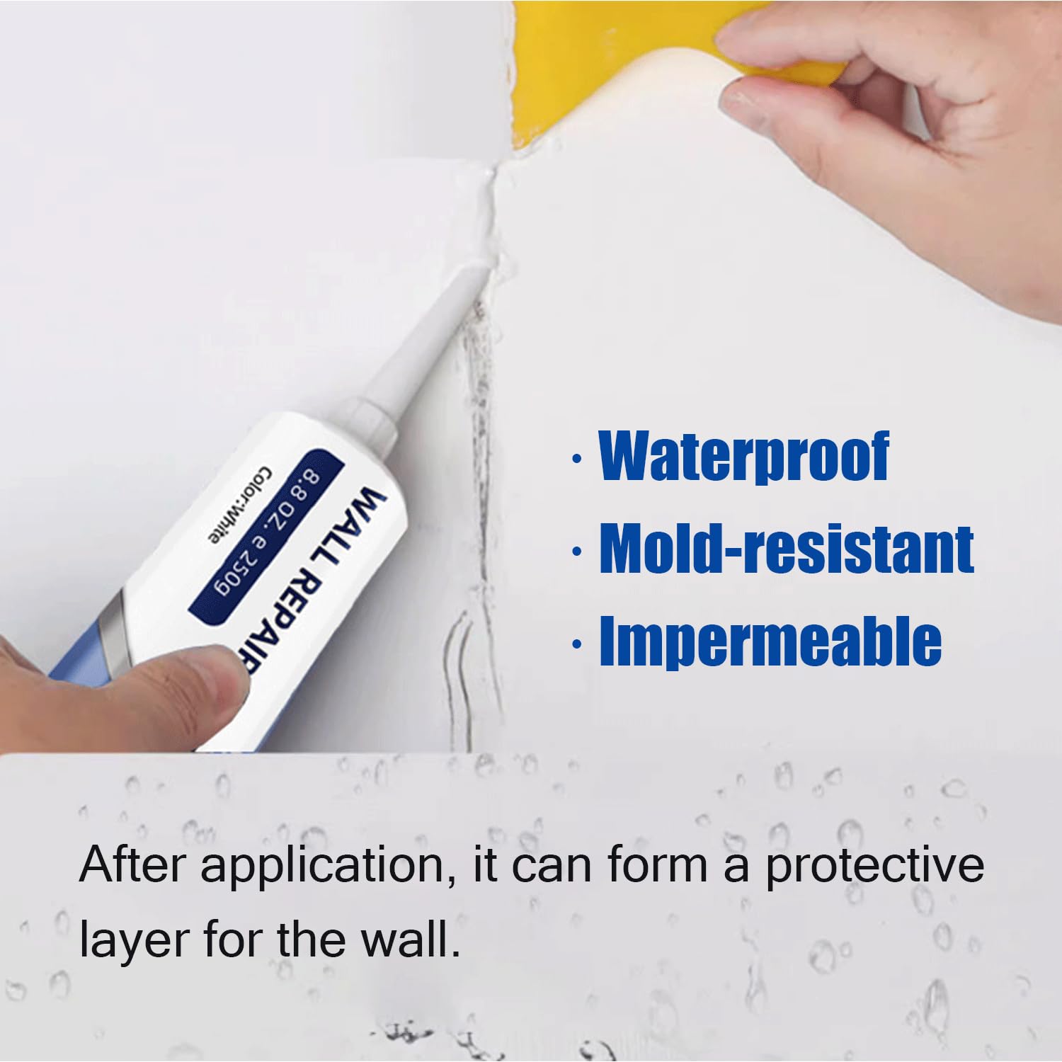 3 PCS Drywall Patch Repair Kit, 2026 New Wall Patch Repair Kit with Scraper, Simple Filling of Wall Holes and Efficient Crack Repair, Drywall Patch Nail Hole Filler for Walls Quick and Easy Solution