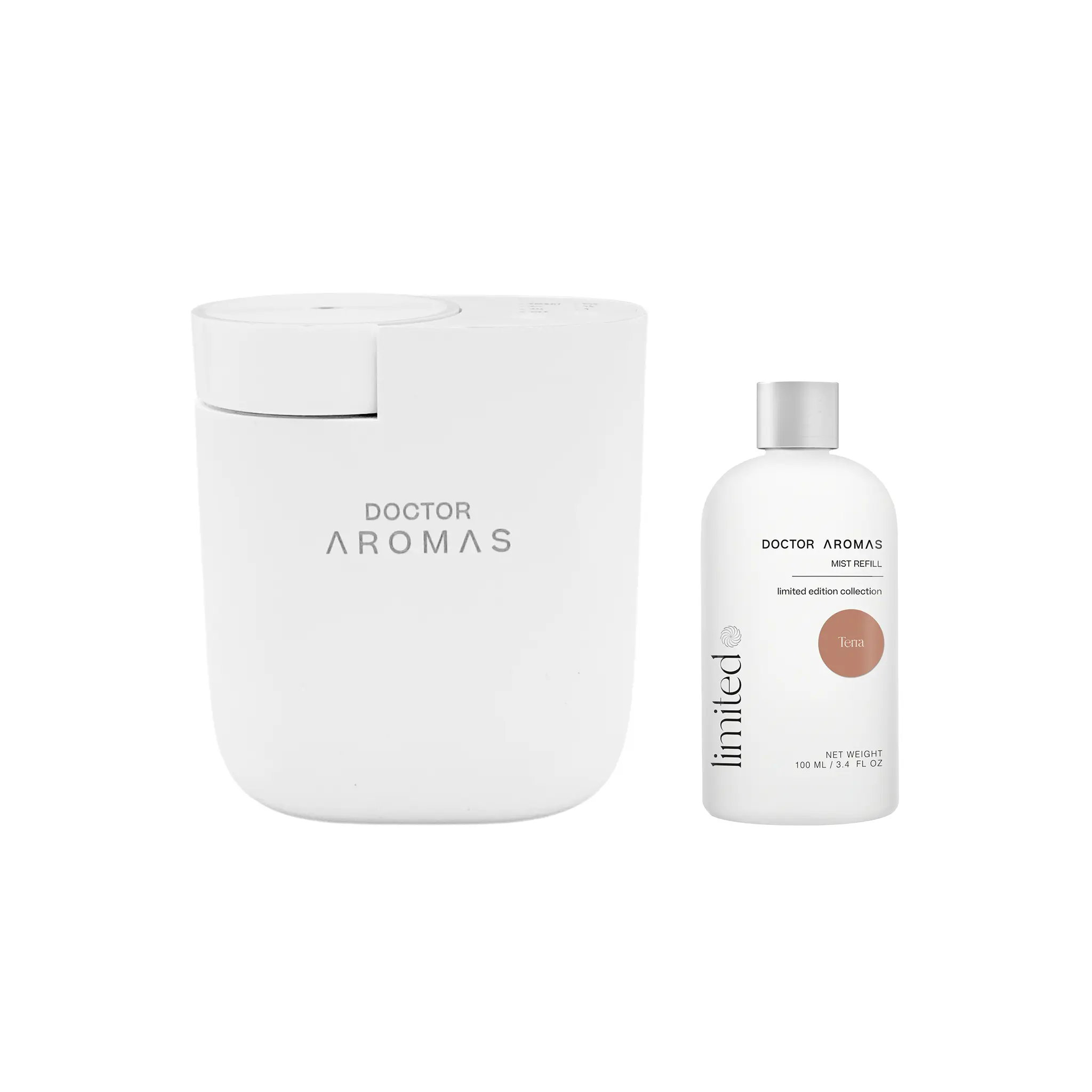 Doctor Aromas ScentFlow Plug-In Oil Diffuser for Home & Office – Bluetooth App Control, Includes 100ml Fragrance Refill, White