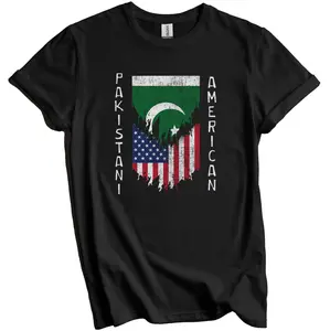Pakistani American Flags Ripped Torn Pakistan T-Shirt