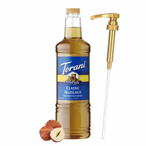 Torani Sugar Free Classic Hazelnut Syrup 1 Liter Bottle with Pump Dispenser - Zero Sugar, Zero Calories, Keto Friendly, Gluten Free Hazelnut Flavor for Coffee, Lattes, Cold Brews & More