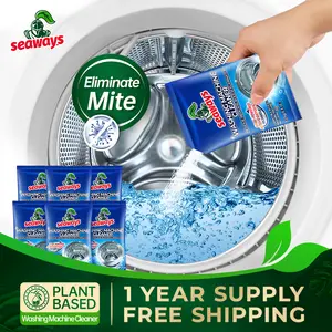 Seaways Washing Machine Cleaner -125g large capacity, odor- free, trapped pet hair remover, for all types of washing machine. Washer Cleaning