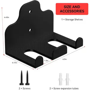Barbell Wall Holder,Single Barbell wall Mount Hanger,Garage Gym Bar Wall Rack,Vertical Olympic Hanger wall Mount Rack,Space Saving Gym Accessory,Holds Under 33mm Bar Size(Black) Dumbbell Hand Weight Workout Equipment