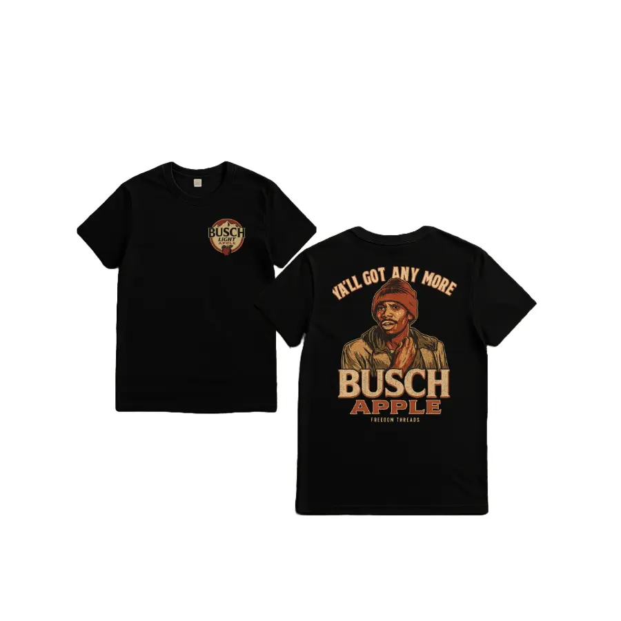 Ya'll Got Anymore Busch Light Apple T-shirt - 2 sided beer shirt, trending t-shirt, Summer bapple shirt, Beer Graphic Tee, Patriotic, Top Distressed graphic tees men gifts graphic t-shirts funny tshirt men's graphic tees