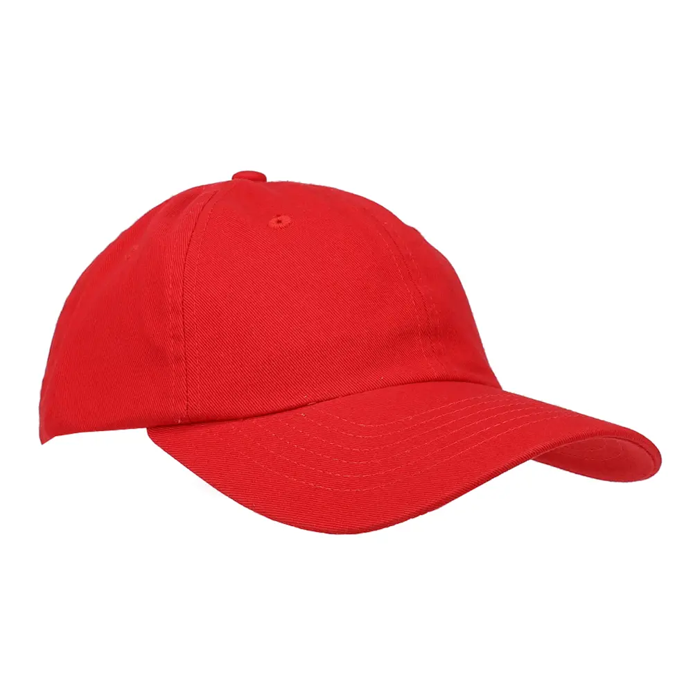 River's End Mens Bio-Washed Chino Baseball Cap Athletic Athletic Baseball - Red