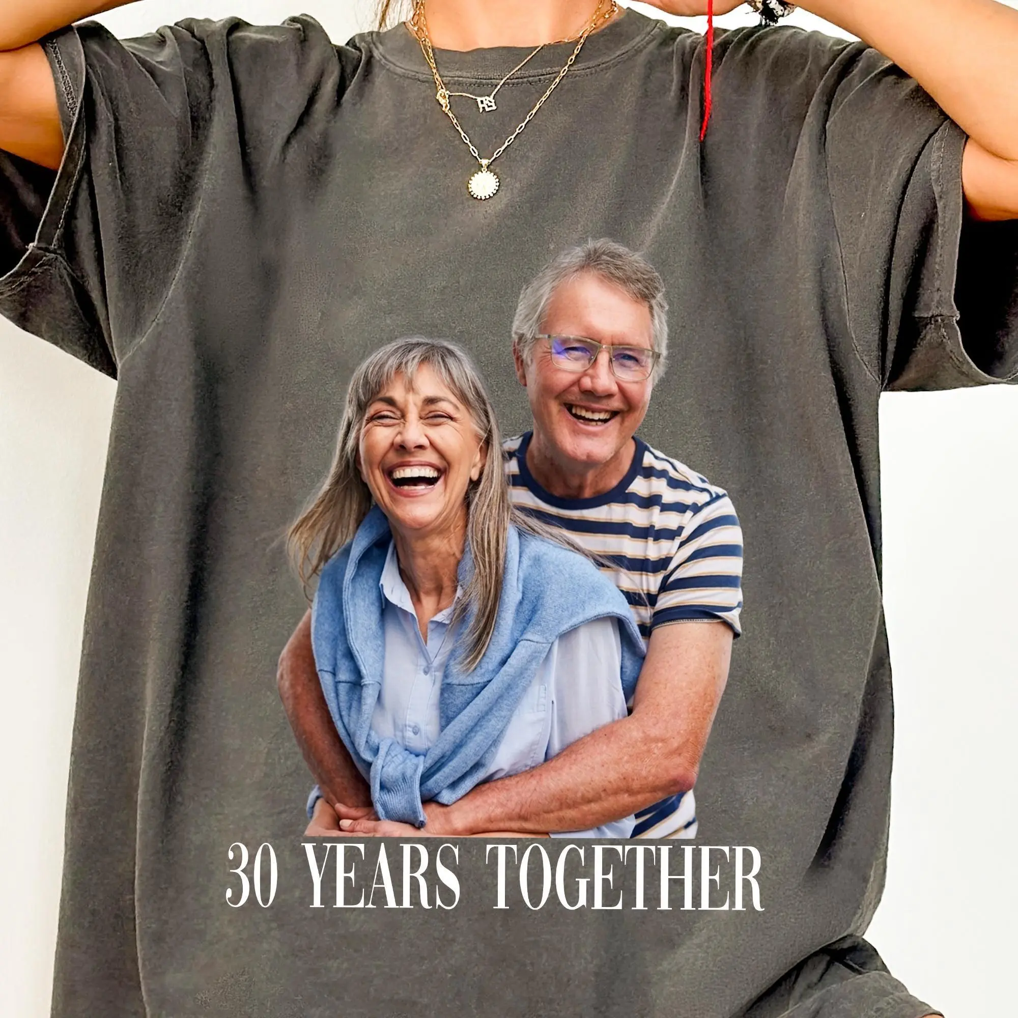 Comfort Colors® Personalized Anniversary Photo Shirt | Custom Couple T-Shirt