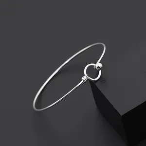 1pc Stainless Steel Round Open Bangle Bracelet Chain DIY Bangle Accessories