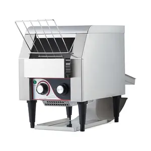 Commercial-Grade Conveyor Toaster 150 Slices/Hour - Heavy Duty Stainless Steel Toaster Oven with Dual Infrared Heating Tubes & 7-Speed Adjustments for Bakeries, Bagel Shops, Cafes