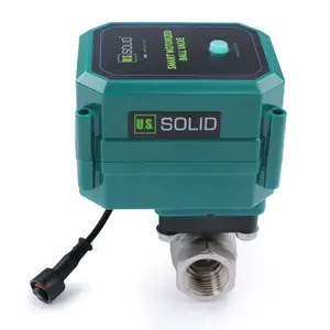 U.S. Solid 1/2" Smart Motorized Ball Valve Remote Control Stainless Steel with Manual Switch 5V DC USB Connection
