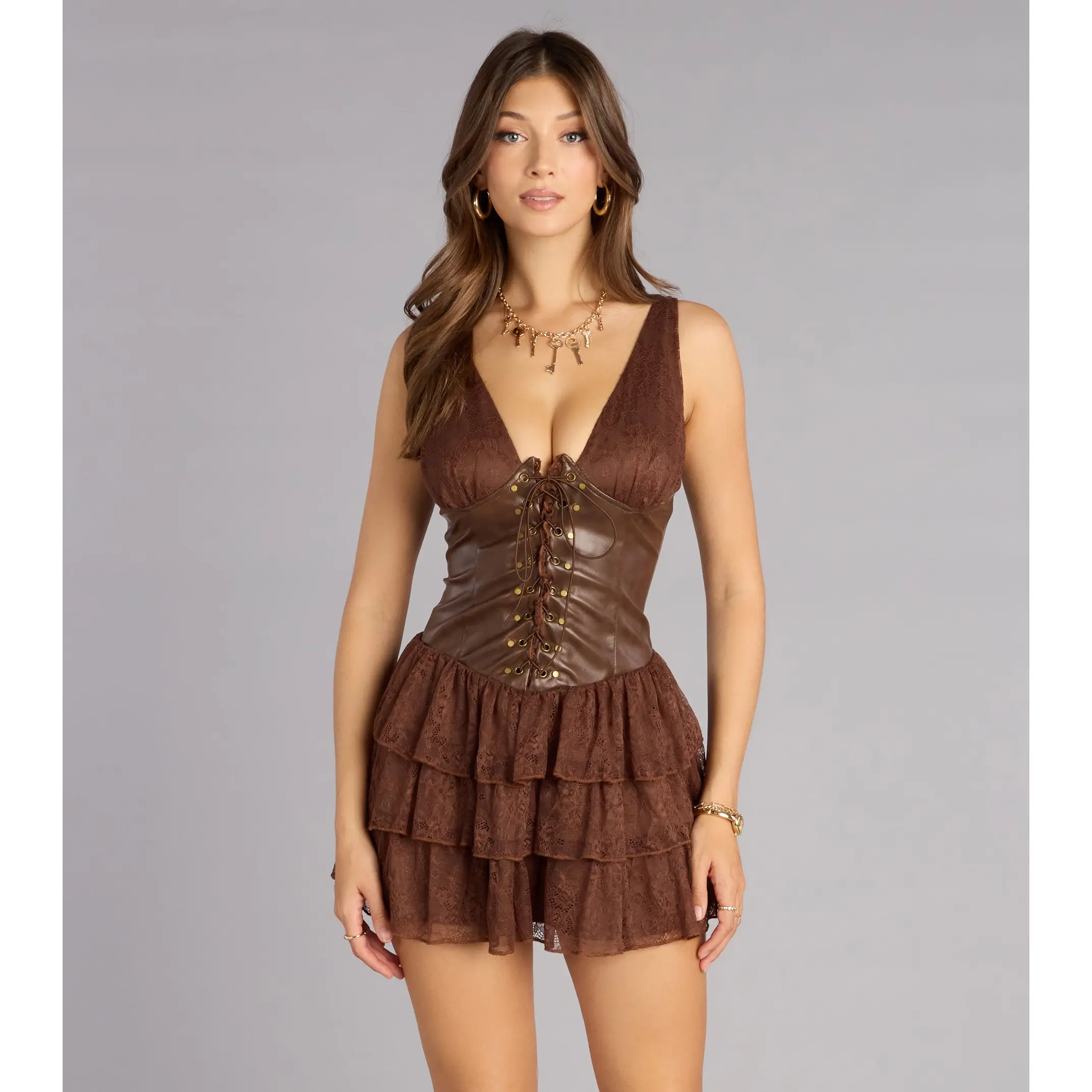Lace Up and Take Over Mini Dress - TikTok Shop