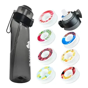 Sports Water Bottle with 7 Flavor Pods (1 Set), Sports Water Bottle, Fruit Scent Tumbler Cup, Sports Hydration Accessories, Drinkware, Sport Bottle, Drink Accessories
