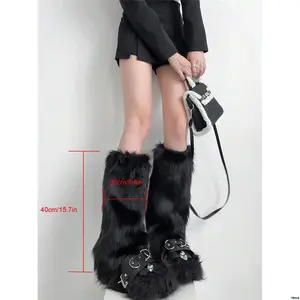 FluffyLegFuzzyLegWarmersForWomen PlushSoftFurryWinterLongBootCuffWristCoversBootsSleeves