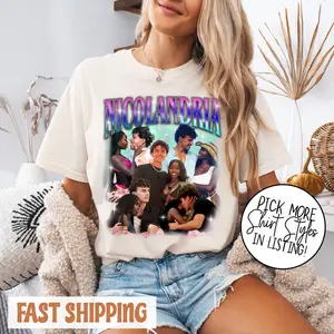 [SALE UP TO 45%] Vintage Nicolandria Homage Nic And Olandria Retro 90s Shirt, Nic And Olandria Retro 90s Bootleg Style Tee, Funny Tv Show Inspired