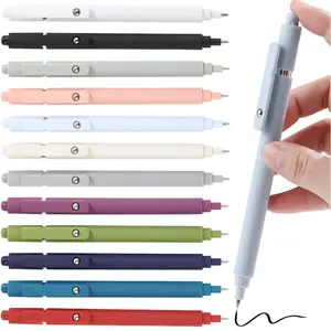 12 Pcs Gel Pens, 0.5mm Quick Dry Black Ink Pens Fine Point Smooth Writing Pens Retractable Ballpoint Pens, Aesthetic Pens Office Supplies Gifts for Women Men School Office, Artist Drawing Pen