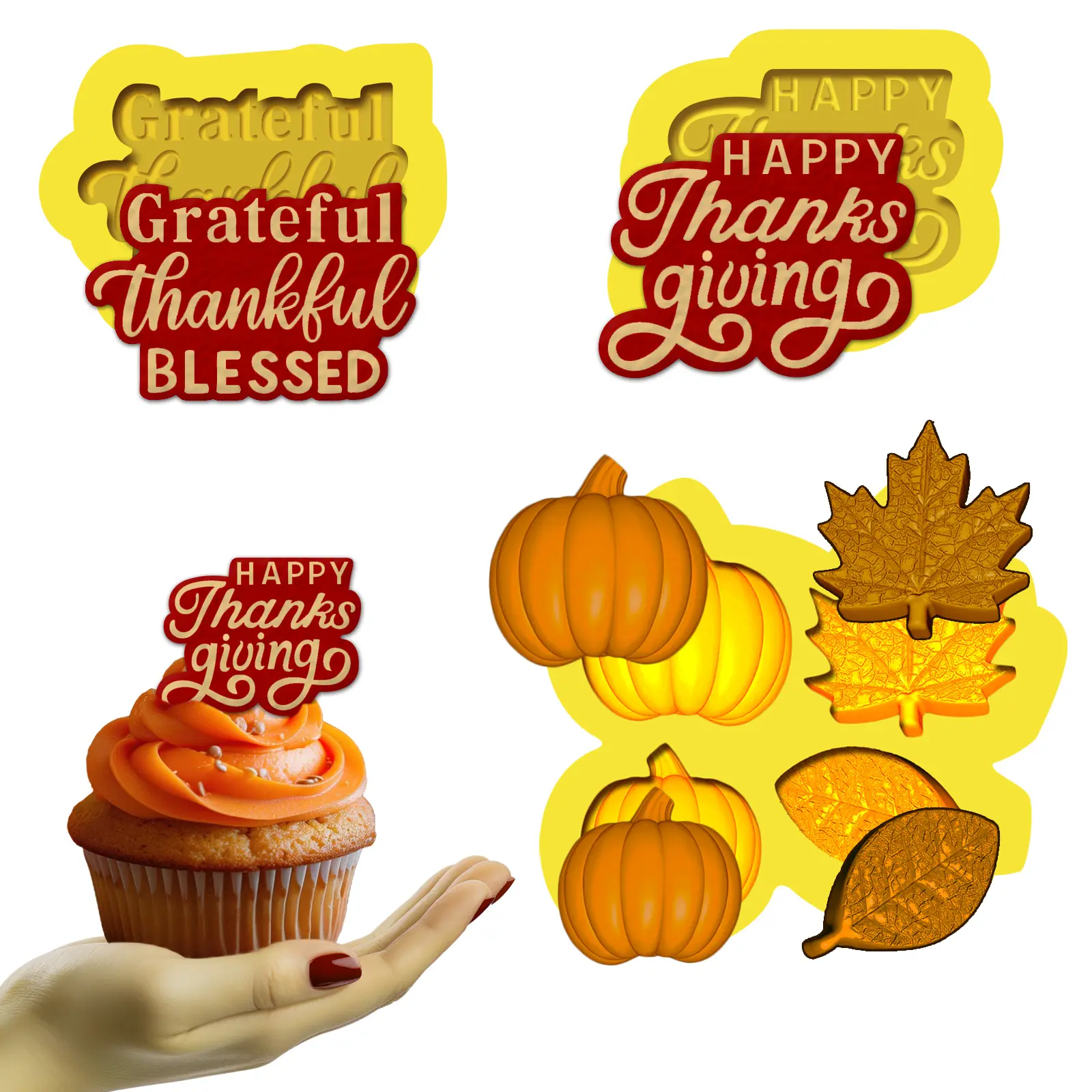 Thanksgiving Silicone Mold - Simple Product Title with No Additional Details or Specifications Provided