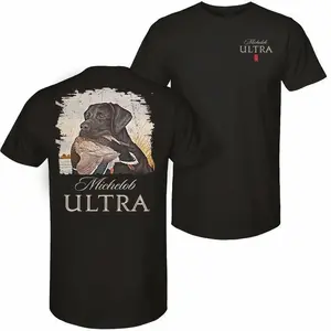 Michelob Ultra – Mallard And Dog T-Shirt – 2-Sided DesignVersatile Unisex Casual Wear – Cool Graphic Tee For Men – Menswear – Gift For Beer Lovers And Michelob Ultra Fans Round Neck Classic Clothes Cotton Fabric Soft  FleeceComfortable And Breathable