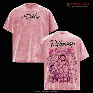 One Piece Doflamingo Vintage Washed Oversized T-Shirt