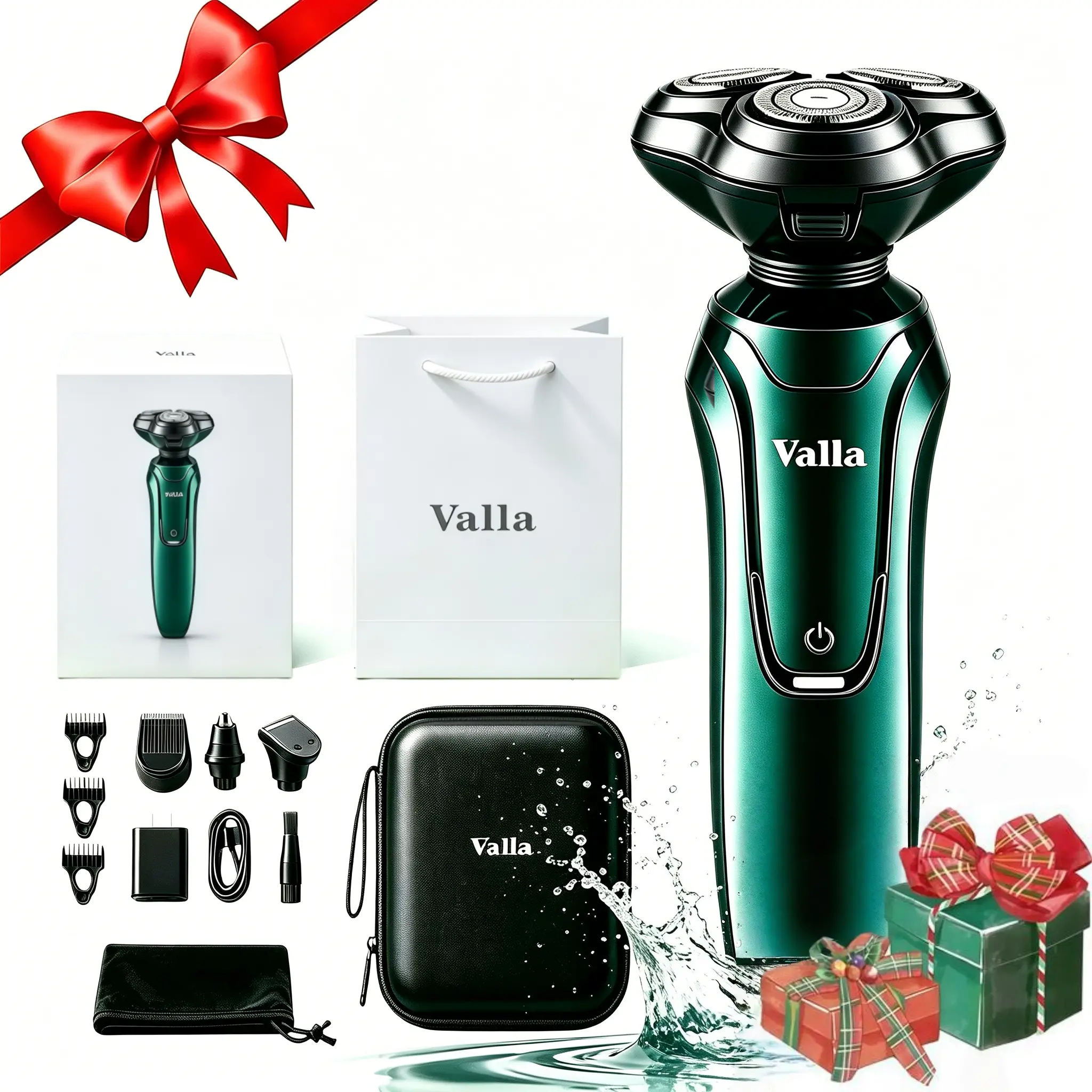 Valla Electric Shaver for Women, Wet & Dry Cordless Body Groomer, IPX7 Waterproof and USB Rechargeable Trimmer for Legs & Bikini Line, Dry Shave, Close Shave