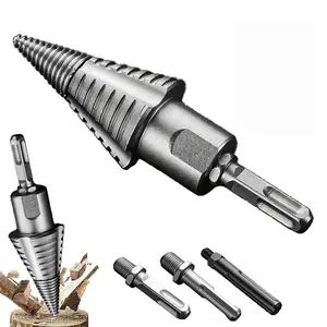 2025 Upgraded Firewood Drill Bit Wood Splitter Tool Square SDS Max Shank Compatible Splitting Chopper Efficient Performance