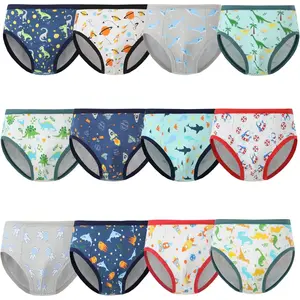 Boys Briefs Toddler Underwear Cotton Dinosaur M-XXL,12 Packs kids training pants