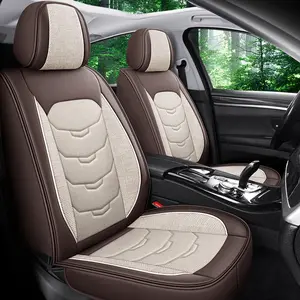 Full Coverage PU Leather Car Seat Cover, Car Seat Protectors, Soft Skin-Friendly Material, Universal Fit for All Seasons, Comfortable Auto Interior Decoration