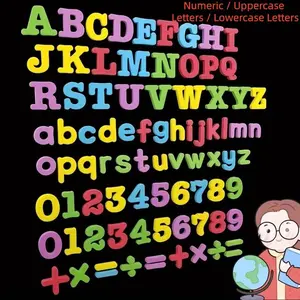 Fun Educational Magnetic Tiles, Letter Number Refrigerator Magnets Learning Toy, Kids Toys, Christmas Halloween Gift for Children, Learning Tool, Learning Materials