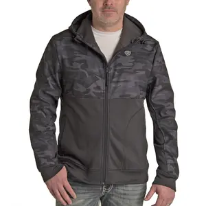 Rock & Roll Cowboy Men's Camo Printed Softshell Hooded Jacket 92-1128