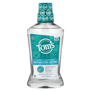 Tom's of Maine Sea Salt Mouthwash,  Fluoride Free, Refreshing Mint, 16 fl oz (473 ml)