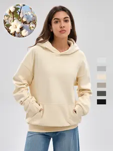 Women's Hoodie Cotton Blended Long Sleeve Hoodie Regular Fit Soft Breathable Fabric Durable Daily Comfort Machine Washable Casual Outdoor City Street