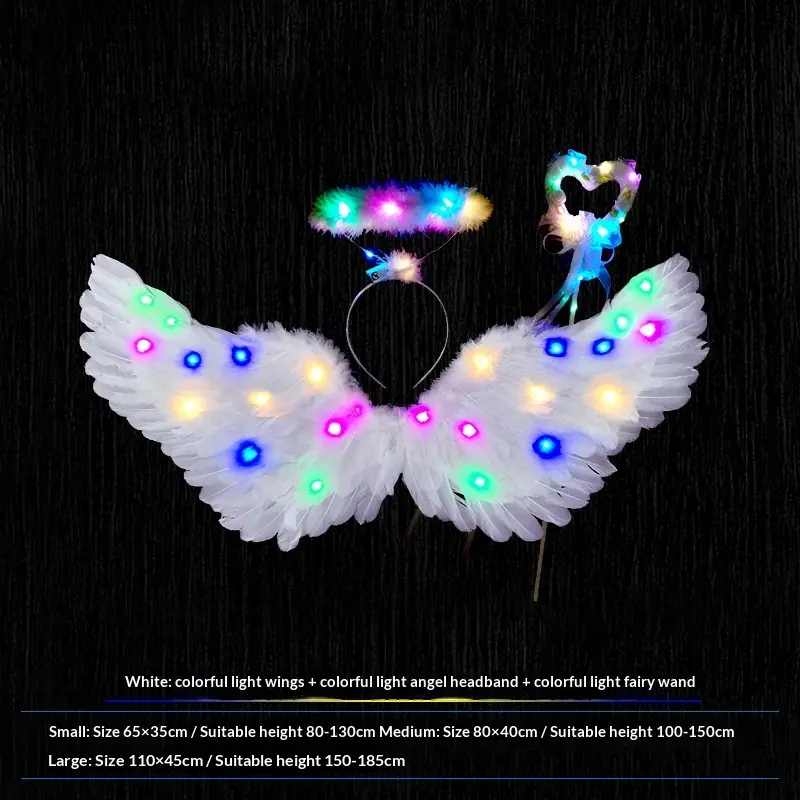 White + Angel Headband + Walking Stick/Lantern