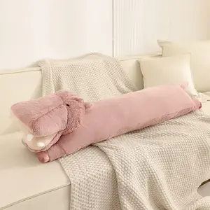 Soft Hippo Plush Pillow, 48 Inch Stuffed Animal Toy, Fluffy Body Pillow for Bedroom Sofa, Perfect Holiday Gift for Adults