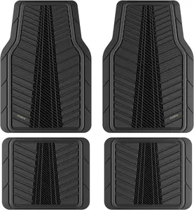 FLORICH Car Floor Mats, Heavy Duty Floor Mats for Cars, 4 Piece All-Weather Floor Mats with Anti-Slip Backing, Waterproof Universal Trim-to-Fit, Automotive Floor Mat for Cars SUV Trucks