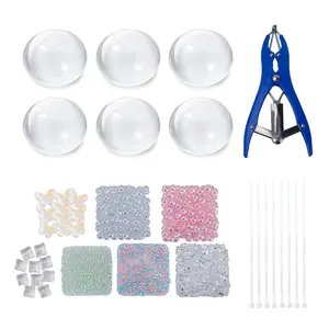 DIY Handmade Stress Ball Set, Stress Ball Making Kit, Shiny Series, Includes 6 Accessories, 6 Transparent Balls with Plugs, Handmade Ball Expander, 8 Straps