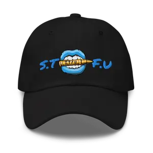 STFU Ice Blue Logo Unisex Dad Hat with Adjustable Strap and Curved Visor