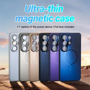 Slim Flow Gradient Magnetic Shockproof Case for Samsung Galaxy S24 S25 S26 Ultra/Plus, Full Large Camera Lens Window Cover #YJLGDSCFSXYKPURPLE summerwins