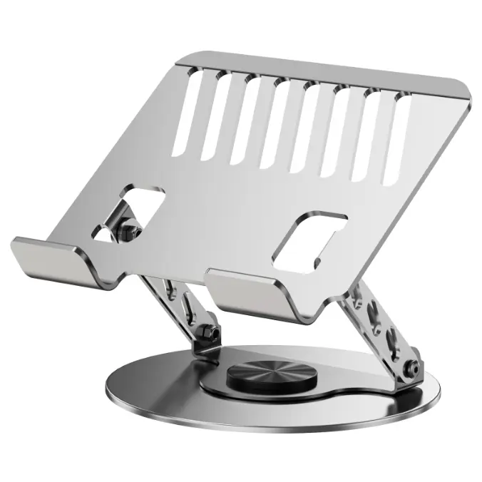 Ergonomic 360° Rotatable Desktop Holder, Adjustable Height Carbon Steel Elevating Stand for 10-17 in Laptops & Tablets, Foldable Compact Easy-to-Store Design with Durability and Longevity (Home & Party Gift Essential)