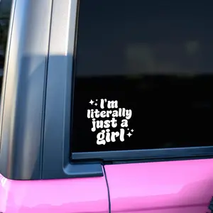 Literally Just A Girl Sticker, Vinyl Decal, Girly Sticker, Trendy Decal, Girly decal M
