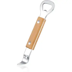Can Punch Bottle Opener, Manual Stainless Steel Church Key Can Opener with  for Camping and Traveling 1 Pack