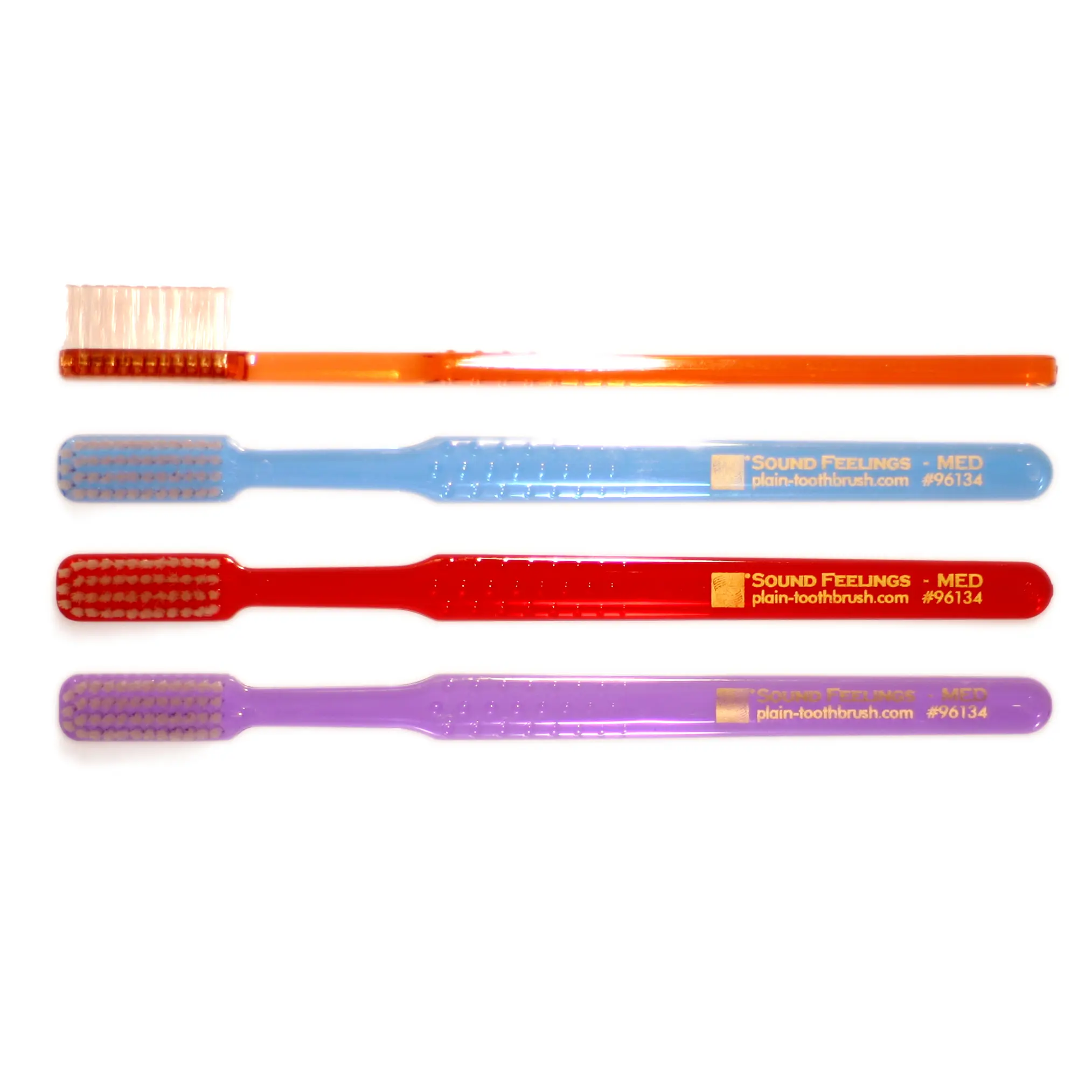 Sound Feelings Medium Toothbrush, Traditional, 47-Tuft, 4-Pack
