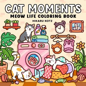 Adult Cartoon Cat Coloring Book, Fun Designs, Bold Lines, Vibrant Colors, Perfect Gift for Family & Friends, Ideal for Holidays