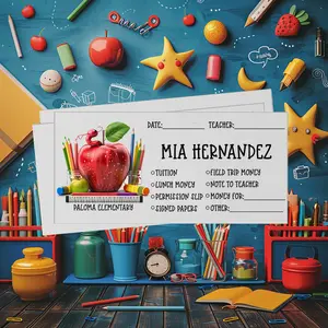 Back-To-School Envelopes Custom Names and Lists Available