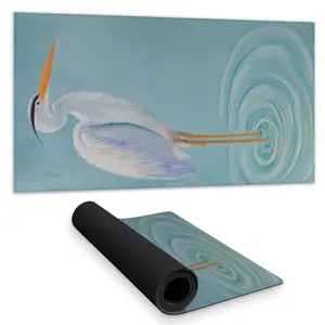 Begin Home Decor C1DM1531NK2OXQ 16 x 32 in. Great Blue Heron Desk Mat - Blue Animals Bird Home Decor