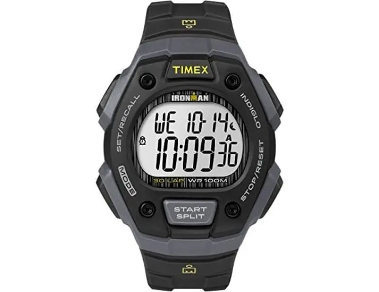 TIMEX Men's Ironman Classic Sport Watch, Round Digital Display with Black Resin Band, Conic Performance Design, 30 Lap Memory & Alarm, Quartz, Stopwatch, Luminous