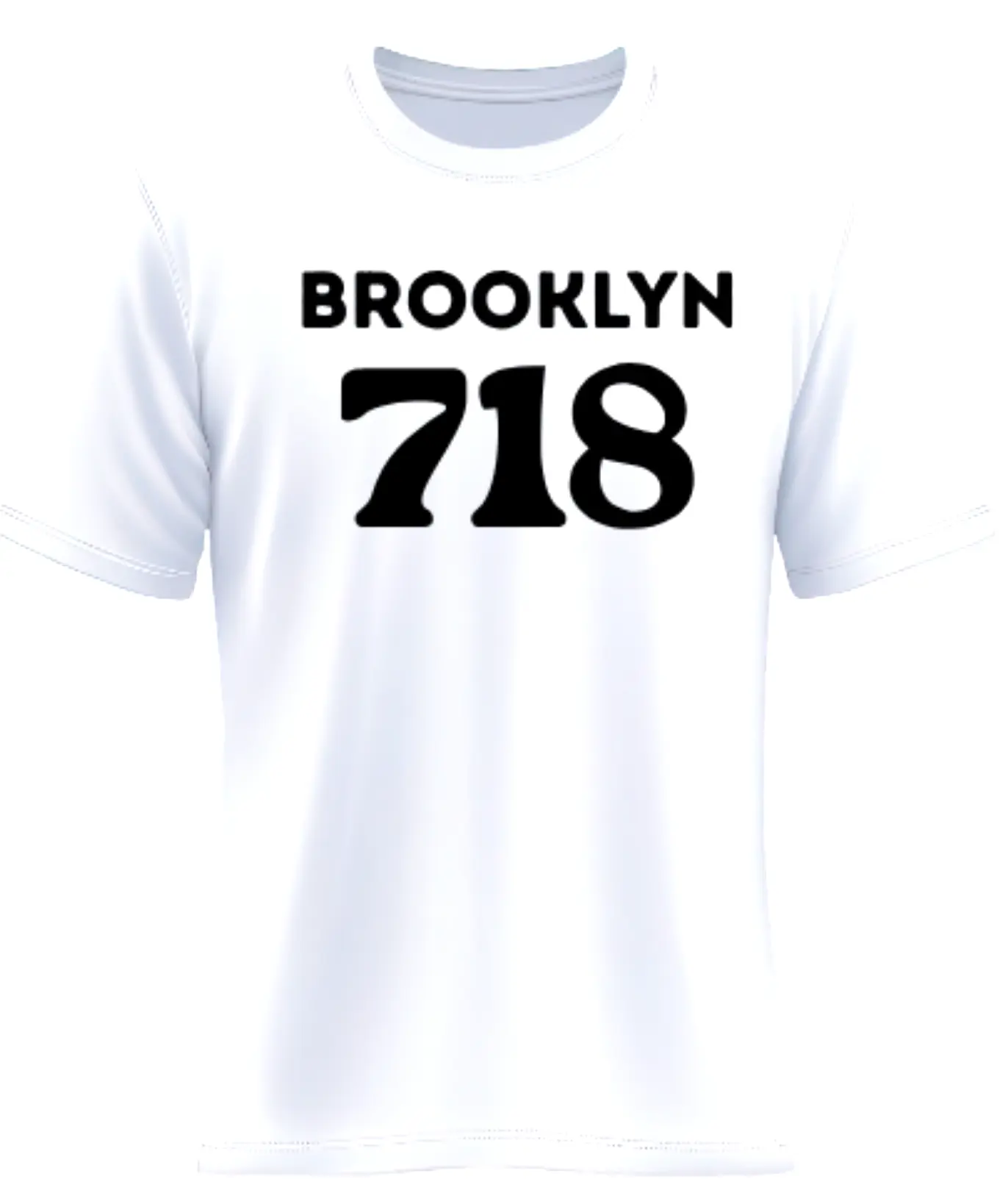 Brooklyn Area Code 718 Heat Transferred to Cotton Blend T-shirt. - Ready to Wear Brooklyn Streetwear, Original Design, Crewneck, Casual, Comfort, Menswear, Womenswear, Casual Top, Everyday, Stylish