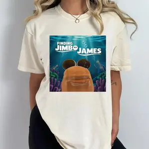 Marcus the worm where is Jimbo James Finding Style Funny Shirt Meme VRchat Graphic Tee Classic Cotton