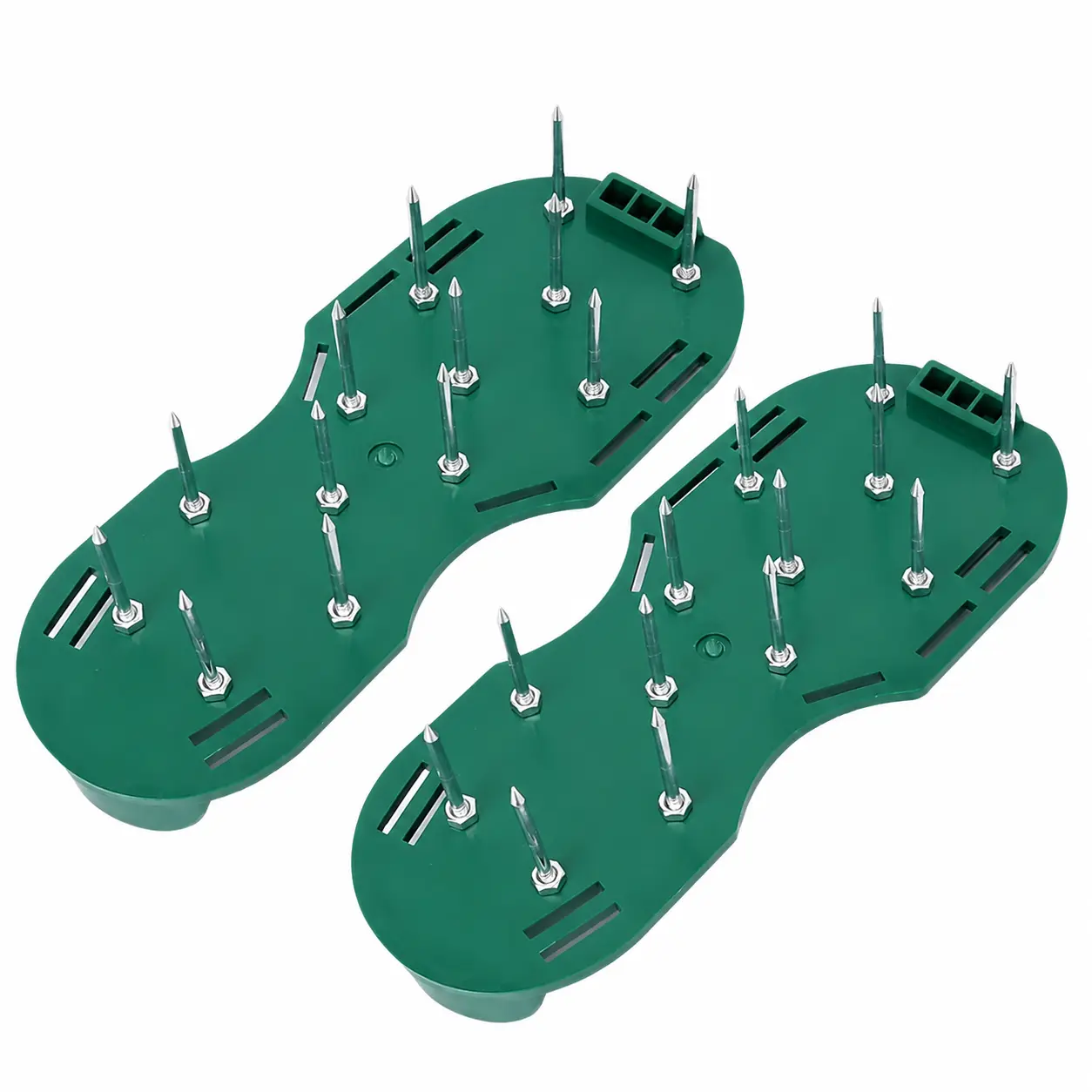 Strap-On Spiked Shoes, 1 Size Anti-Slip Footwear with PP/ABS Soles and Durable Steel Nails for Epoxy Construction & Lawn Aeration, One Size, Complete Packaging
