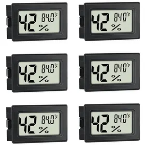 Mini Hygrometer Indoor Humidity Meter Hygrometer  6 Pack Humidity Meters Gauge Hygrometer Mini Digital  Hygrometer with Fahrenheit (?) for Humidors, Greenhouse, Garden, Cellar