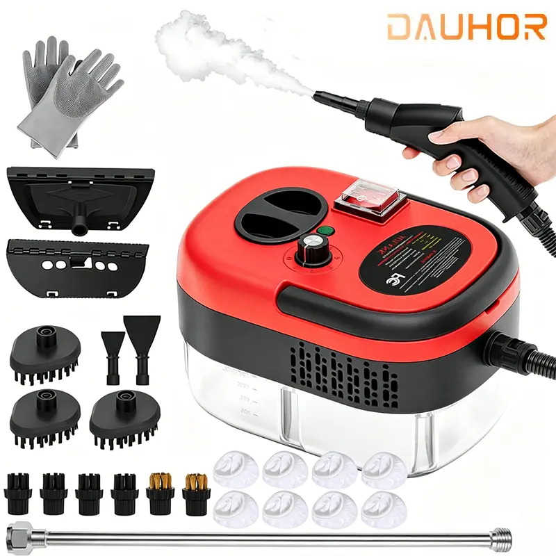 Handheld Pressurized Steam Cleaner - Portable Multifunctional Electric Cleaning Tool for Kitchen, Bathroom, Car, Windows, Shower, Furniture, Sofa, Melts Grease and Grout Mold, Toilet