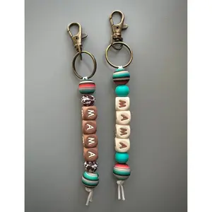Neutral Serape Mama Keychain